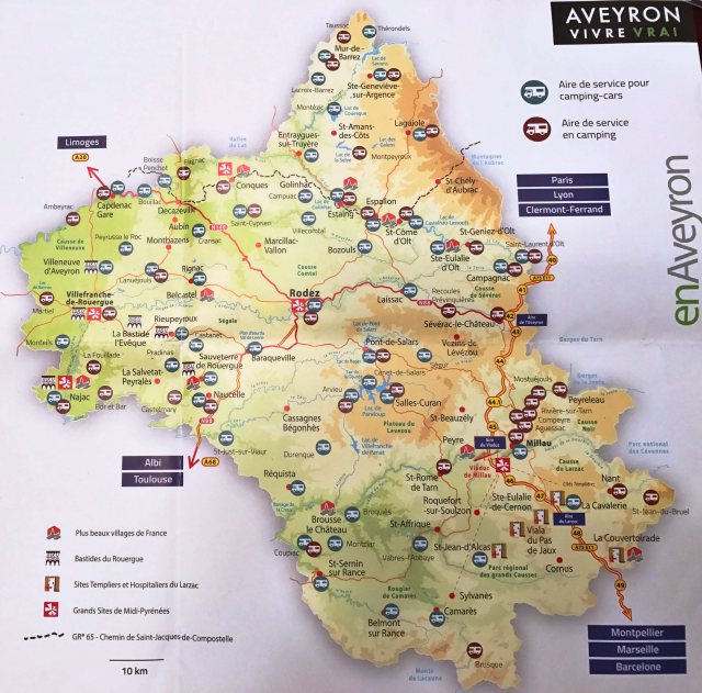 Mapa de Aveyron
